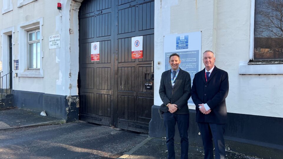 HMP Preston Governor Dan Cooper and Commissioner Grunshaw